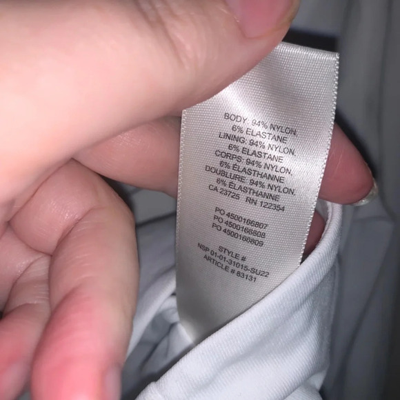 Aritzia Babaton White Sculpt Cropped Long Sleeve Shirt XS - Picture 5 of 11